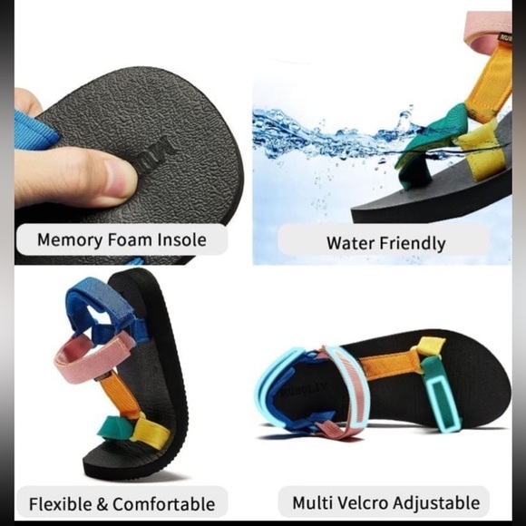 Muboliy Women's Original Sandals Comfortable Quick-Drying Casual Sport Sandal 7 - Picture 3 of 11